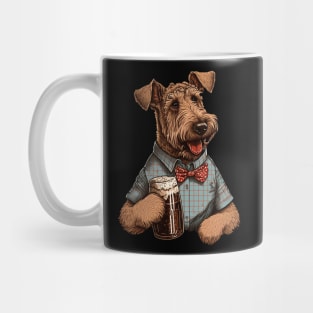 Terrier Holding A Beer Mug